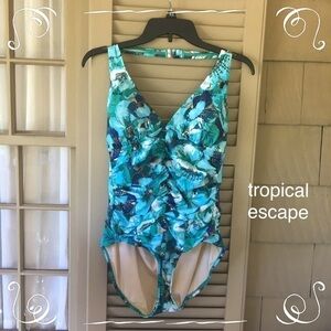 Tropical Escape One Piece Bathing Suit